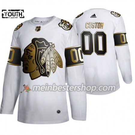 Chicago Blackhawks Custom Adidas 2019-2020 Golden Edition Weiß Trikot Authentic - Kinder Chicago Blackhawks Custom Adidas 2019-2020 Golden Edition Weiß Trikot Authentic - Kinder